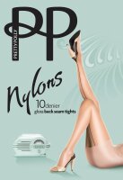 Pretty Polly Nylons 10D Gloss Backseam Tights Black ML