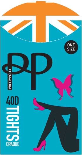 Pretty Polly Pretty Compact 40D Opaque Tights Black One Size