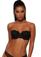Gossard Lace Trägerloser Push-Up BH Black 75 G