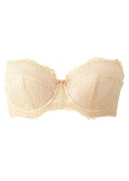 Gossard Lace Trägerloser Push-Up BH Nude 65 F