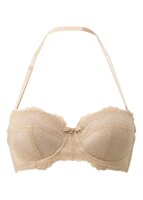 Gossard Lace Trägerloser Push-Up BH Nude 65 F