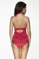 Gossard Swimwear Retro Button Plunge Push-Up BH Badeanzug Red