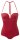 Gossard Swimwear Retro Button Plunge Push-Up BH Badeanzug Red