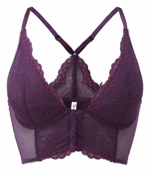 Gossard Lace Longline V-Bügel BH mit Frontverschluss Purple