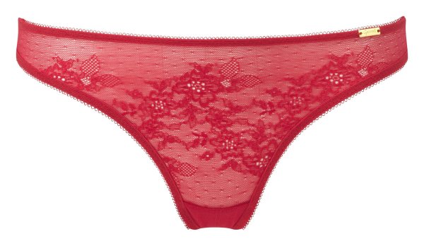 Gossard Glossies Lace String Lipstick Red