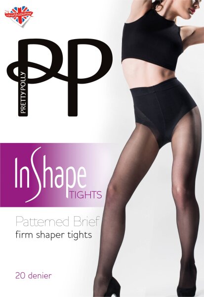 Pretty Polly In Shape Pattern Brief Firm Support Tights Nude ML