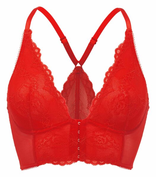 Gossard Lace Longline V-Bügel BH mit Frontverschluss Chilli Red