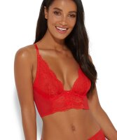 Gossard Lace Longline V-Bügel BH mit Frontverschluss Chilli Red