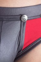 Geronimo Erotic Push or Zipp Mini-Slip mit Druckknöpfen Red
