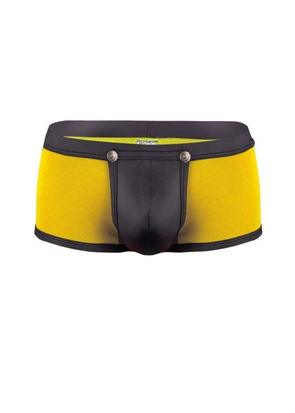 Geronimo Erotic Push or Zipp Boxer mit Druckknöpfen Yellow