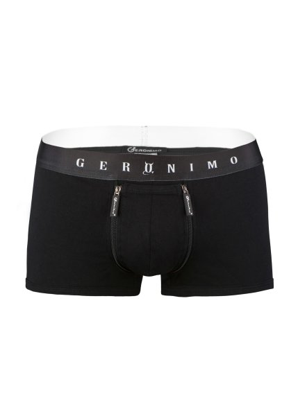 Geronimo Erotic Push or Zipp Boxer mit Reißverschluss Black