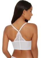 Gossard Lace Longline V-Bügel BH mit Frontverschluss White 65 E
