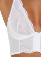 Gossard Lace Longline V-Bügel BH mit Frontverschluss White 65 E