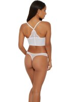 Gossard Lace Longline V-Bügel BH mit Frontverschluss White 65 E