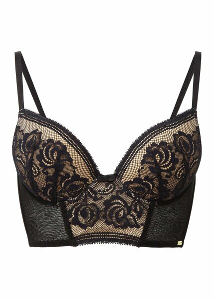 Gossard Encore Push-Up Longline BH Black/Nude 85 F