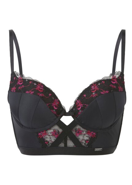 Gossard VIP Geisha Push-Up Longline BH Black/Red