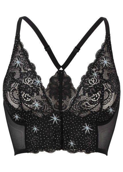 Gossard Glitter Longline V-Bügel BH mit Frontverschluss Black