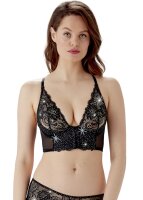 Gossard Glitter Longline V-Bügel BH mit Frontverschluss Black