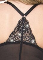 Gossard Glitter Longline V-Bügel BH mit Frontverschluss Black