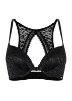 Pretty Polly Lingerie Graphic Mesh Schalen-BH mit Vorderverschluss Black