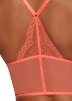 Gossard Lace Longline V-Bügel BH mit Frontverschluss Neon Coral