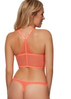 Gossard Lace Longline V-Bügel BH mit Frontverschluss Neon Coral