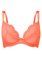 Gossard Lace Natural Push-Up BH Neon Coral