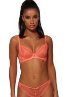 Gossard Lace Natural Push-Up BH Neon Coral