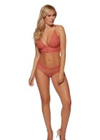 Gossard Boho Lace Longline V-Bügel BH mit Frontverschluss Dusty Cedar