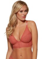 Gossard Boho Lace Longline V-Bügel BH mit Frontverschluss Dusty Cedar