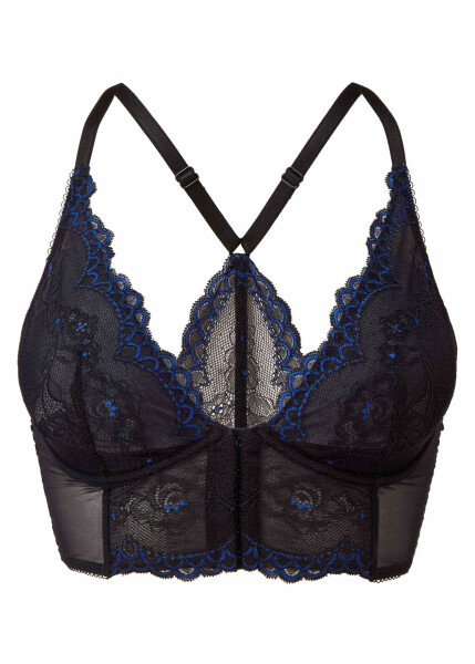 Gossard Lace Longline V-Bügel BH mit Frontverschluss Black/ Electric 70 D