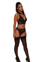 Gossard Lace Longline V-Bügel BH mit Frontverschluss Black/ Electric 70 D