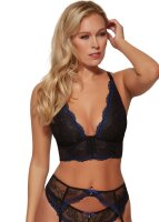 Gossard Lace Longline V-Bügel BH mit Frontverschluss Black/ Electric 70 D
