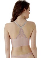 Gossard Lace Longline V-Bügel BH mit Frontverschluss Balettpink/Silver