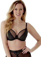 Gossard Sheer Stripe Balcony BH Black