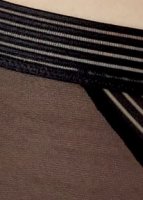 Gossard Sheer Stripe Taillen Slip Black