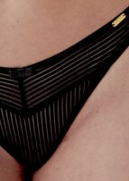 Gossard Sheer Stripe Brazilian Black