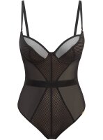 Gossard Sheer Stripe Balcony Body Black