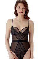 Gossard Sheer Stripe Balcony Body Black