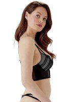 Gossard Shadow Mesh Longline Push-Up Black/Grey