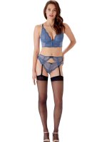 Gossard Lace Longline V-Bügel BH mit Frontverschluss Moonlight Blue