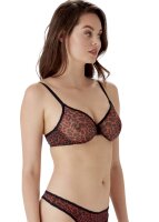 Gossard Glossies Leopard Moulded BH Black/Red