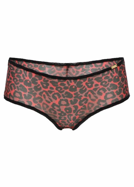 Gossard Glossies Leopard Short Black/Red