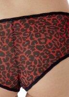 Gossard Glossies Leopard Short Black/Red