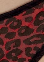 Gossard Glossies Leopard String Black/Red