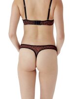 Gossard Glossies Leopard String Black/Red