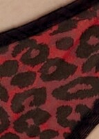 Gossard Glossies Leopard String Black/Red S